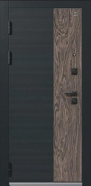 Товар Дверь С-112 Черный Муар+Кварц Черный+Орех Мокко - Белый DIS007512